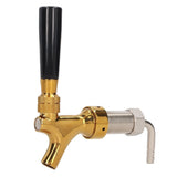 Wine Keg Tap for Kegerator Long Handle Beer Faucet Brass Stainless Steel Beer Bucket Tap - Side View