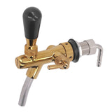 Beer Faucet Adjustable with Short Handle Stainless Steel Beer Dispenser Tap for Kegerator