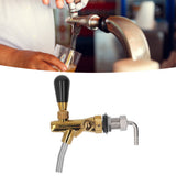 Beer Faucet Adjustable with Short Handle Stainless Steel Beer Dispenser Tap for Kegerator