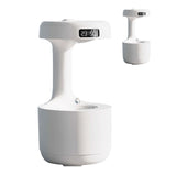 Cool Mist Humidifier Multifunction Smart Quiet High Capacity Countercurrent Water Droplet Humidifier for Office Bedroom White