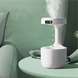 Cool Mist Humidifier Multifunction Smart Quiet High Capacity Countercurrent Water Droplet Humidifier for Office Bedroom White