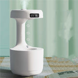 Cool Mist Humidifier Multifunction Smart Quiet High Capacity Countercurrent Water Droplet Humidifier for Office Bedroom White