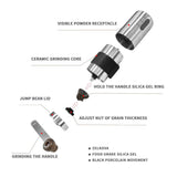 Manual Coffee Grinder Adjustable Particles Size Stainless Steel Coffee Bean Grinder for Household