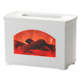 270ml Mist Humidifier Simulated Fireplace Design Power Off Protection Fire Diffuser for Home White