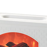 270ml Mist Humidifier Simulated Fireplace Design Power Off Protection Fire Diffuser for Home White