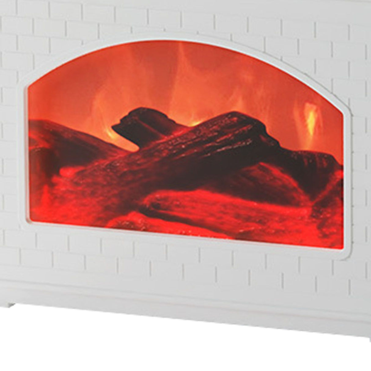 270ml Mist Humidifier Simulated Fireplace Design Power Off Protection Fire Diffuser for Home White