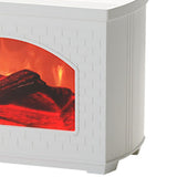 270ml Mist Humidifier Simulated Fireplace Design Power Off Protection Fire Diffuser for Home White - Extra Image