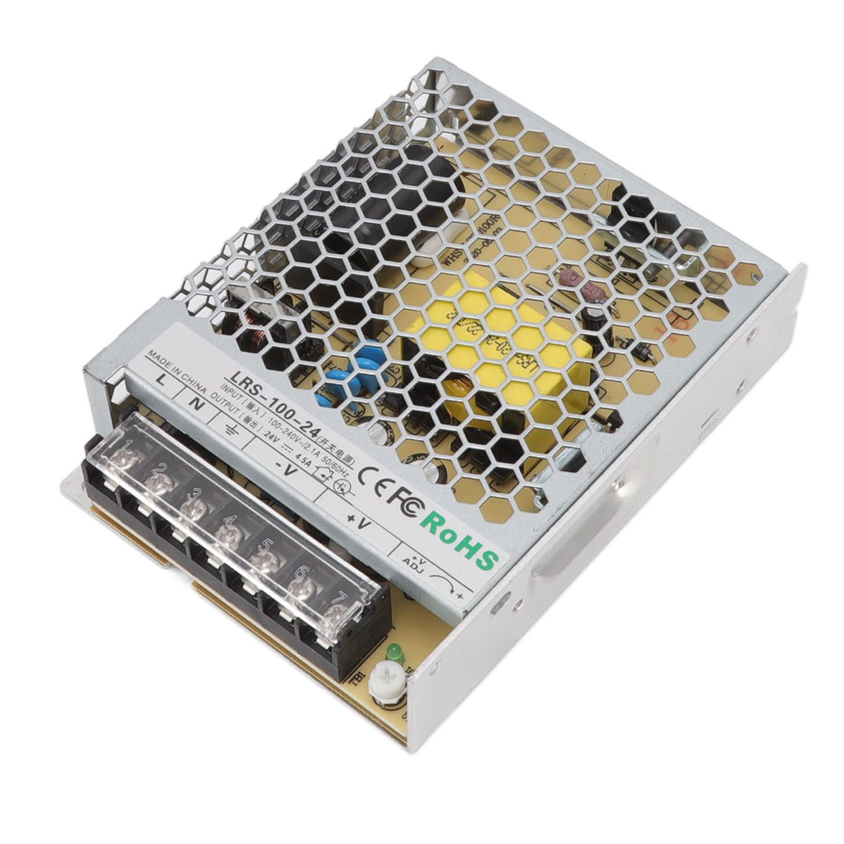 LRS Switching Power Supply Light Transformer for Industrial Automation Control Military Equipment Scientific Research Equipment 100‑240V LRS 100W 24V 4.5A