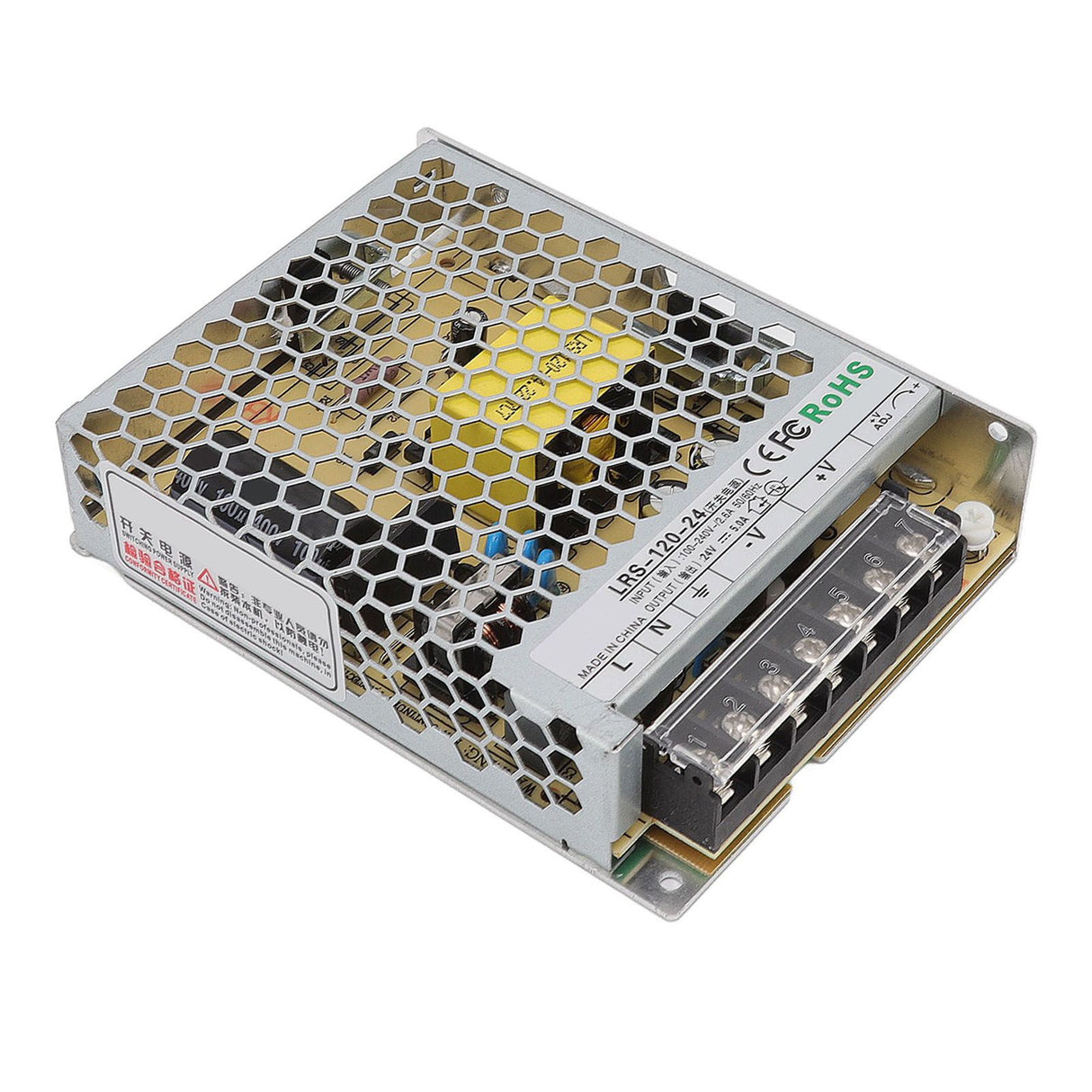 LRS Switching Power Supply Light Transformer for Industrial Automation Control Military Equipment Scientific Research Equipment 100‑240V LRS 120W 24V 5A