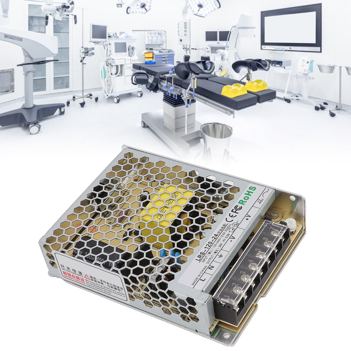 LRS Switching Power Supply Light Transformer for Industrial Automation Control Military Equipment Scientific Research Equipment 100‑240V LRS 120W 24V 5A