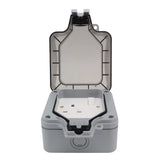 IP66 Outdoor Waterproof Switch Socket Box Surface Mounted Splashproof Dustproof Charging UK Socket 250V - Top-Down View
