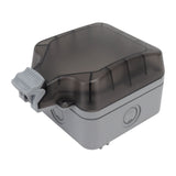 IP66 Outdoor Waterproof Switch Socket Box Surface Mounted Splashproof Dustproof Charging UK Socket 250V - 45-Degree Angle