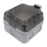 IP66 Outdoor Waterproof Switch Socket Box Surface Mounted Splashproof Dustproof Charging UK Socket 250V