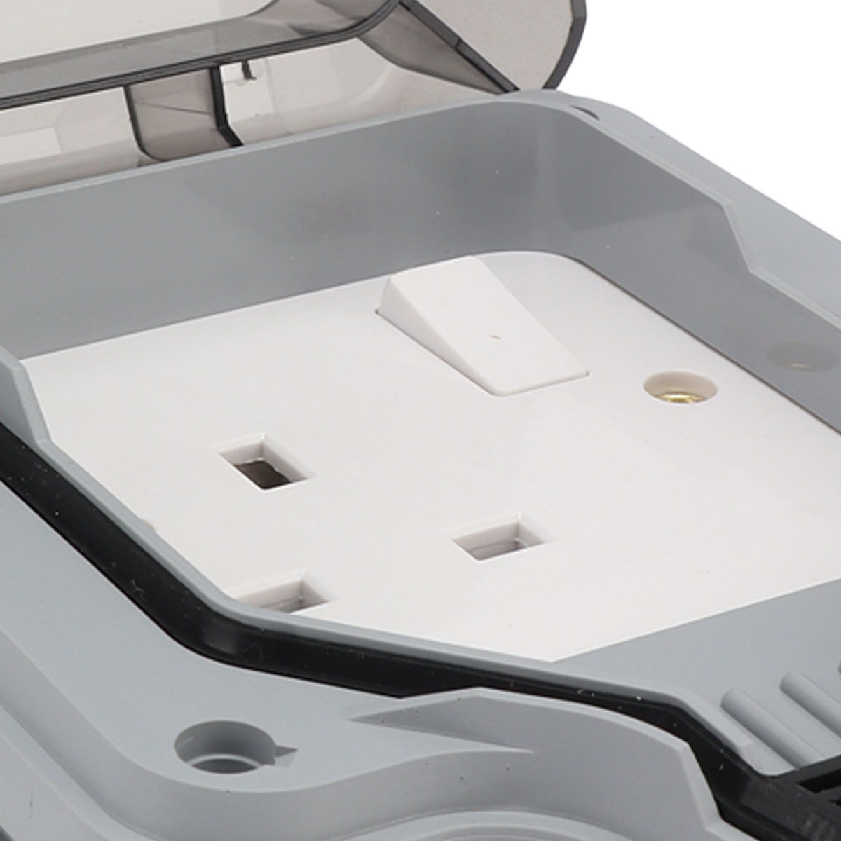 IP66 Outdoor Waterproof Switch Socket Box Surface Mounted Splashproof Dustproof Charging UK Socket 250V