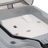 IP66 Outdoor Waterproof Switch Socket Box Surface Mounted Splashproof Dustproof Charging UK Socket 250V - Extra Image