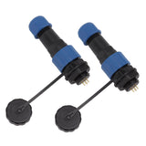 2Pcs SD16 IP68 Waterproof Aviation Connector SD16 Female Plug Male Socket G3/8 Thread SD16 4Pin Rear Nut