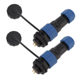 2Pcs SD16 IP68 Waterproof Aviation Connector SD16 Female Plug Male Socket G3/8 Thread SD16 4Pin Rear Nut - 45-Degree Angle