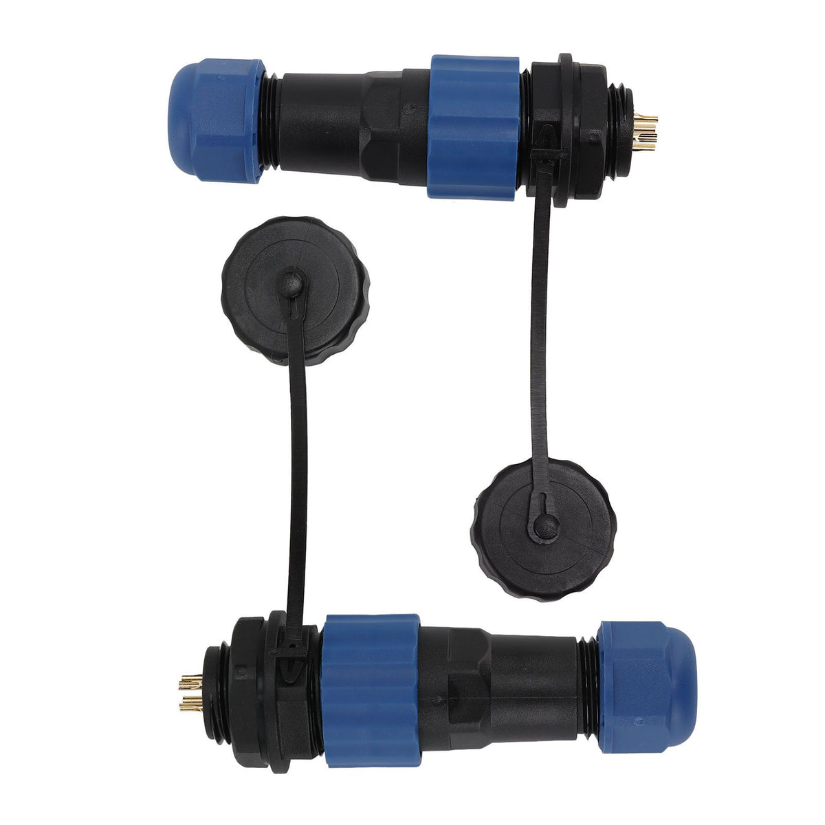 2Pcs SD16 IP68 Waterproof Aviation Connector SD16 Female Plug Male Socket G3/8 Thread SD16 4Pin Rear Nut