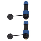2Pcs SD16 IP68 Waterproof Aviation Connector SD16 Female Plug Male Socket G3/8 Thread SD16 4Pin Rear Nut