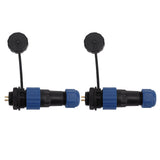 2Pcs SD16 IP68 Waterproof Aviation Connector SD16 Female Plug Male Socket G3/8 Thread SD16 4Pin Rear Nut
