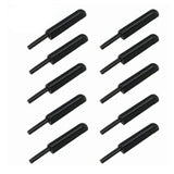 10 Pcs Cabinet Door Rebounder Handleless Black Aluminum Alloy Rebounding Magnetic Latch