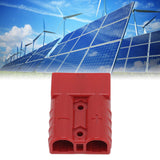 50A 600V Connector Double Pole High Current Power Supply Plug Connector for Solar Panel Dual Battery System Red