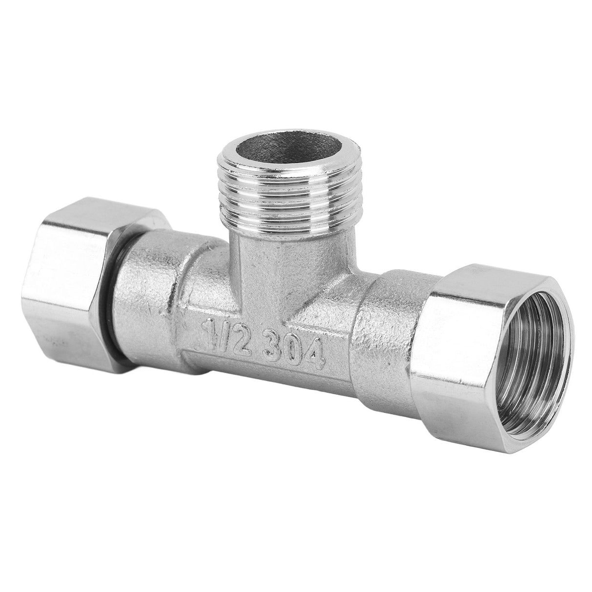 Pipe Fitting 3 Way Tee 304 Stainless Steel Hose Connector Pipeline Adapter G1/2 for Water Air Middle Male Thread
