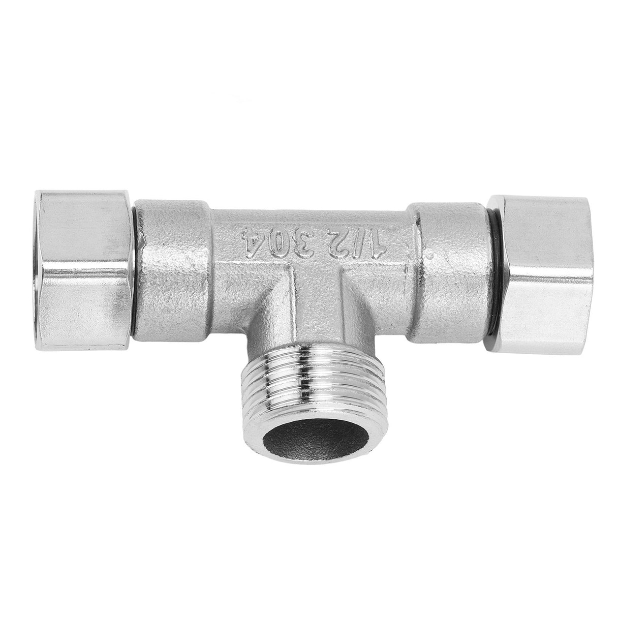Pipe Fitting 3 Way Tee 304 Stainless Steel Hose Connector Pipeline Adapter G1/2 for Water Air Middle Male Thread