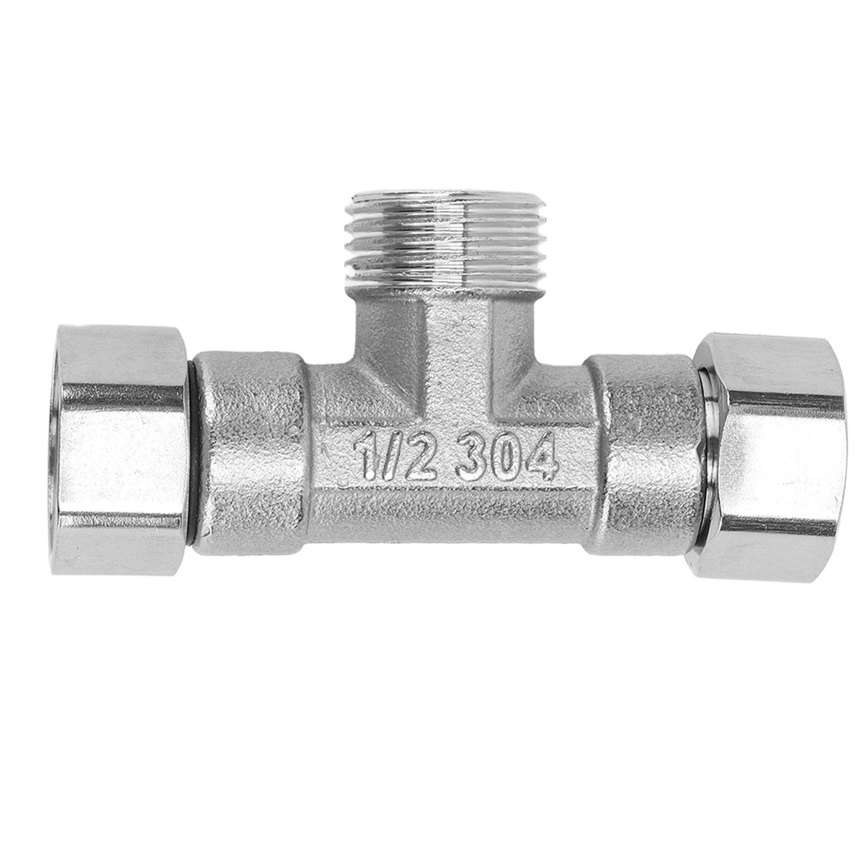 Pipe Fitting 3 Way Tee 304 Stainless Steel Hose Connector Pipeline Adapter G1/2 for Water Air Middle Male Thread