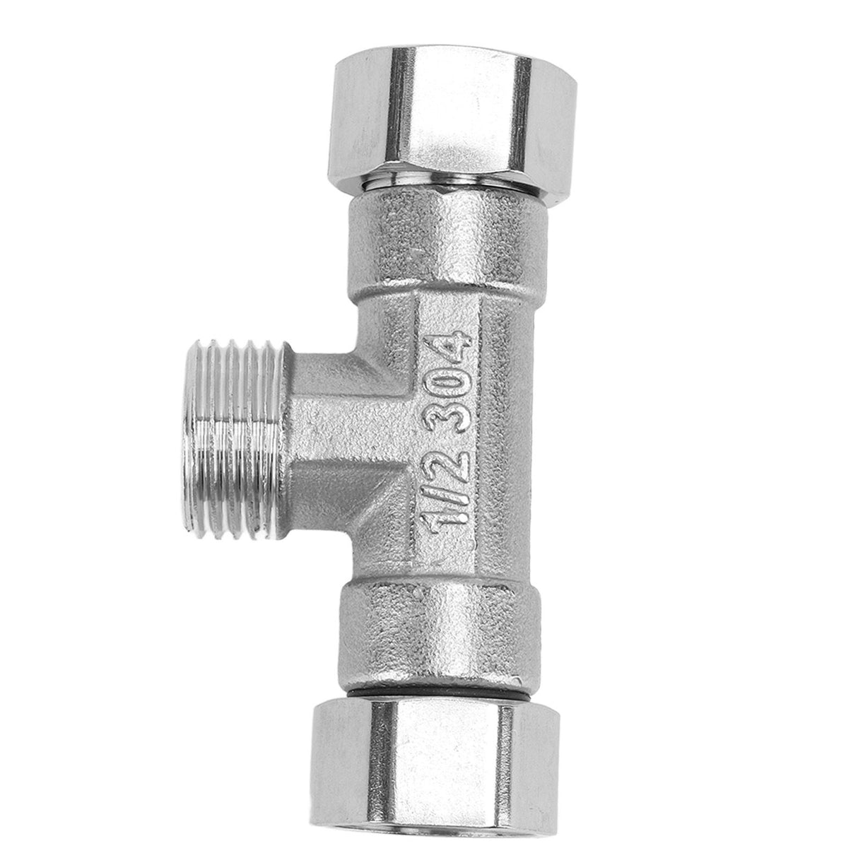 Pipe Fitting 3 Way Tee 304 Stainless Steel Hose Connector Pipeline Adapter G1/2 for Water Air Middle Male Thread