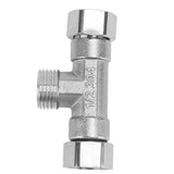 Pipe Fitting 3 Way Tee 304 Stainless Steel Hose Connector Pipeline Adapter G1/2 for Water Air Middle Male Thread - Extra Image