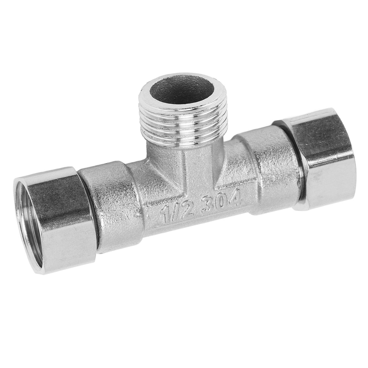 Pipe Fitting 3 Way Tee 304 Stainless Steel Hose Connector Pipeline Adapter G1/2 for Water Air Middle Male Thread