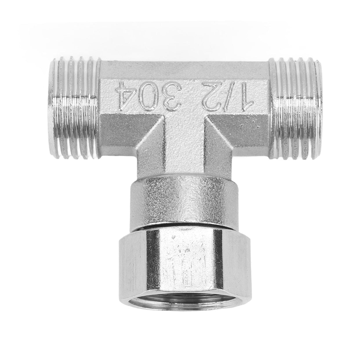 Pipe Fitting 3 Way Tee 304 Stainless Steel Hose Connector Pipeline Adapter G1/2 for Water Air Middle Female Thread