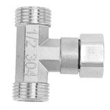 Pipe Fitting 3 Way Tee 304 Stainless Steel Hose Connector Pipeline Adapter G1/2 for Water Air Middle Female Thread - Low Angle