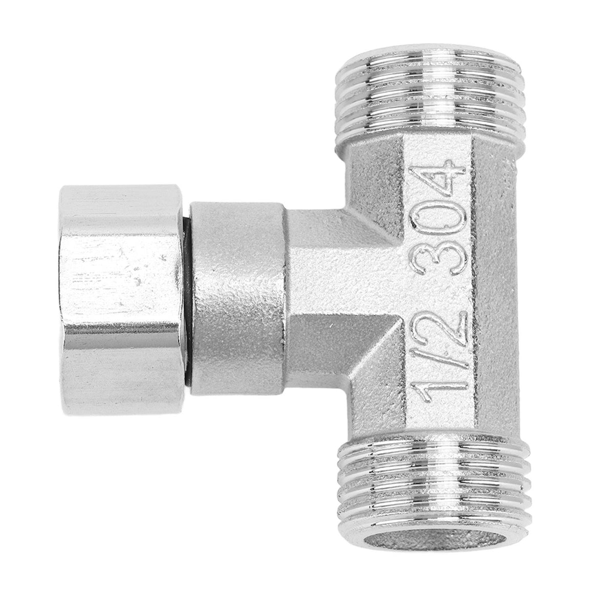 Pipe Fitting 3 Way Tee 304 Stainless Steel Hose Connector Pipeline Adapter G1/2 for Water Air Middle Female Thread