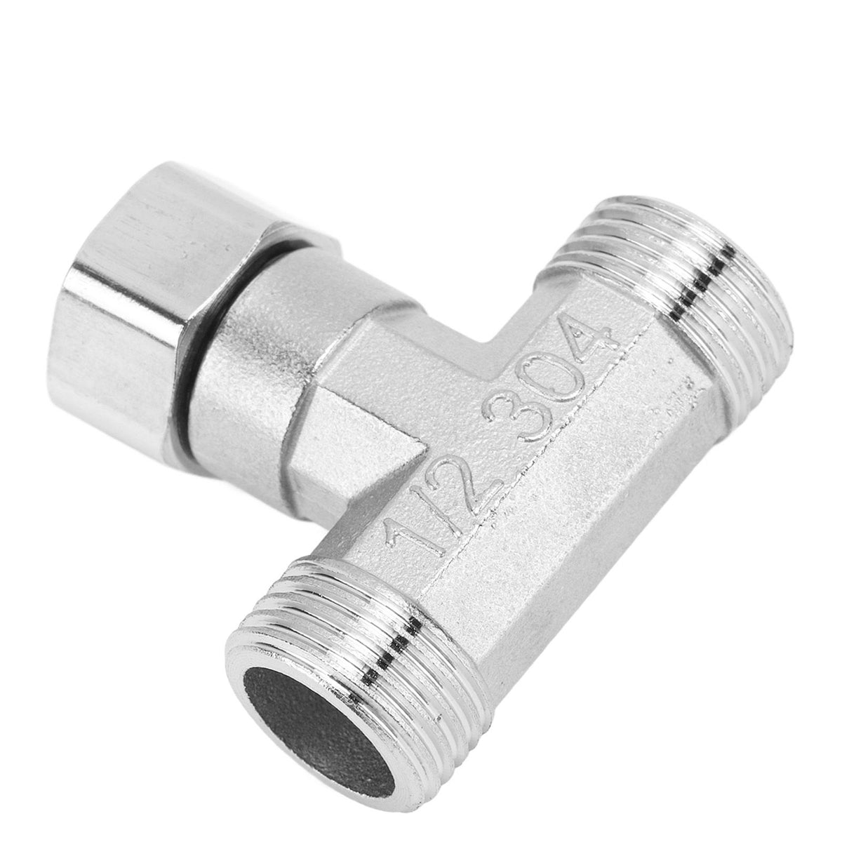 Pipe Fitting 3 Way Tee 304 Stainless Steel Hose Connector Pipeline Adapter G1/2 for Water Air Middle Female Thread