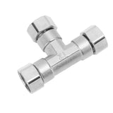 Pipe Fitting 3 Way Tee 304 Stainless Steel Hose Connector Pipeline Adapter G1/2 for Water Air Female Thread