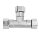 Pipe Fitting 3 Way Tee 304 Stainless Steel Hose Connector Pipeline Adapter G1/2 for Water Air Female Thread
