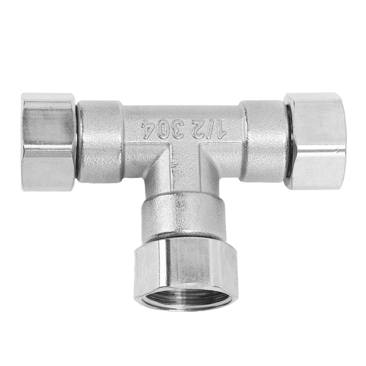 Pipe Fitting 3 Way Tee 304 Stainless Steel Hose Connector Pipeline Adapter G1/2 for Water Air Female Thread