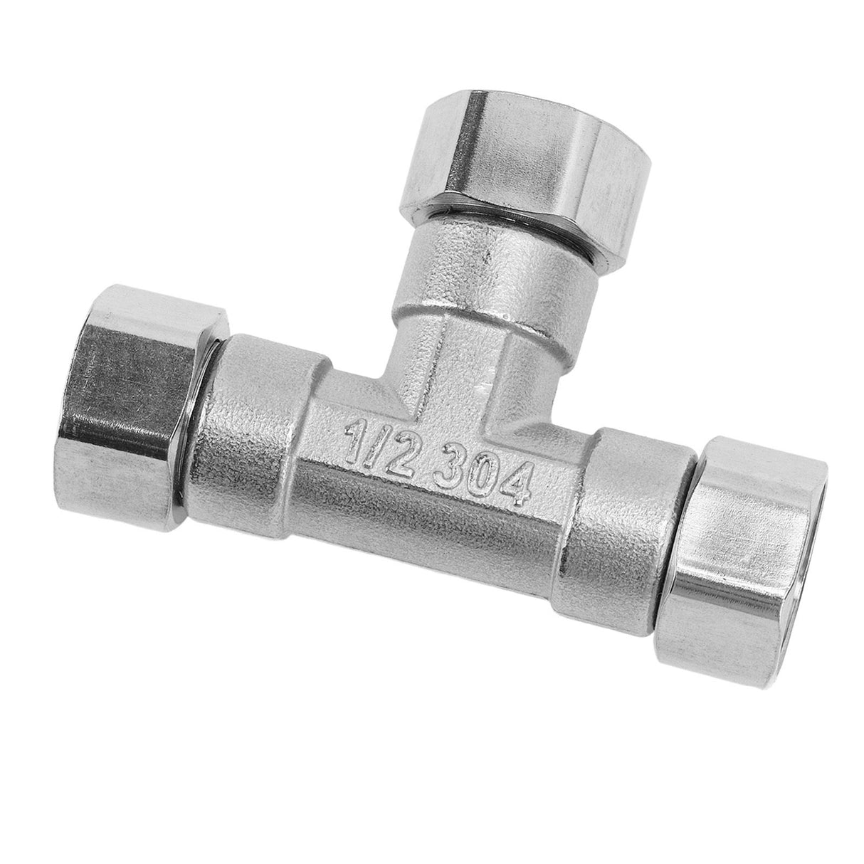 Pipe Fitting 3 Way Tee 304 Stainless Steel Hose Connector Pipeline Adapter G1/2 for Water Air Female Thread