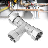 Pipe Fitting 3 Way Tee 304 Stainless Steel Hose Connector Pipeline Adapter G1/2 for Water Air Female Thread