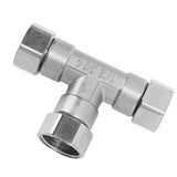 Pipe Fitting 3 Way Tee 304 Stainless Steel Hose Connector Pipeline Adapter G1/2 for Water Air Female Thread