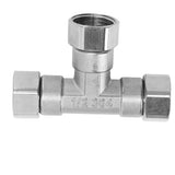 Pipe Fitting 3 Way Tee 304 Stainless Steel Hose Connector Pipeline Adapter G1/2 for Water Air Female Thread