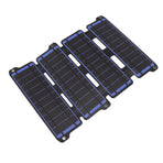Solar Panel Folding Monocrystalline Silicon 2 USB Output Flexible ETFE Solar Panel 14W 5V Blue