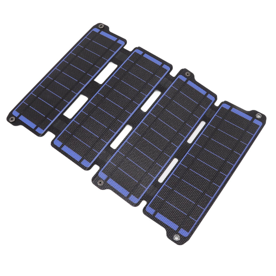 Solar Panel Folding Monocrystalline Silicon 2 USB Output Flexible ETFE Solar Panel 14W 5V Blue