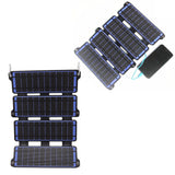 Solar Panel Folding Monocrystalline Silicon 2 USB Output Flexible ETFE Solar Panel 14W 5V Blue - Extra Image