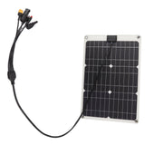 Solar Battery Panel 50W 4 Connectors Monocrystalline Silicon High Efficiency Portable Solar Charger Panel 18V Output