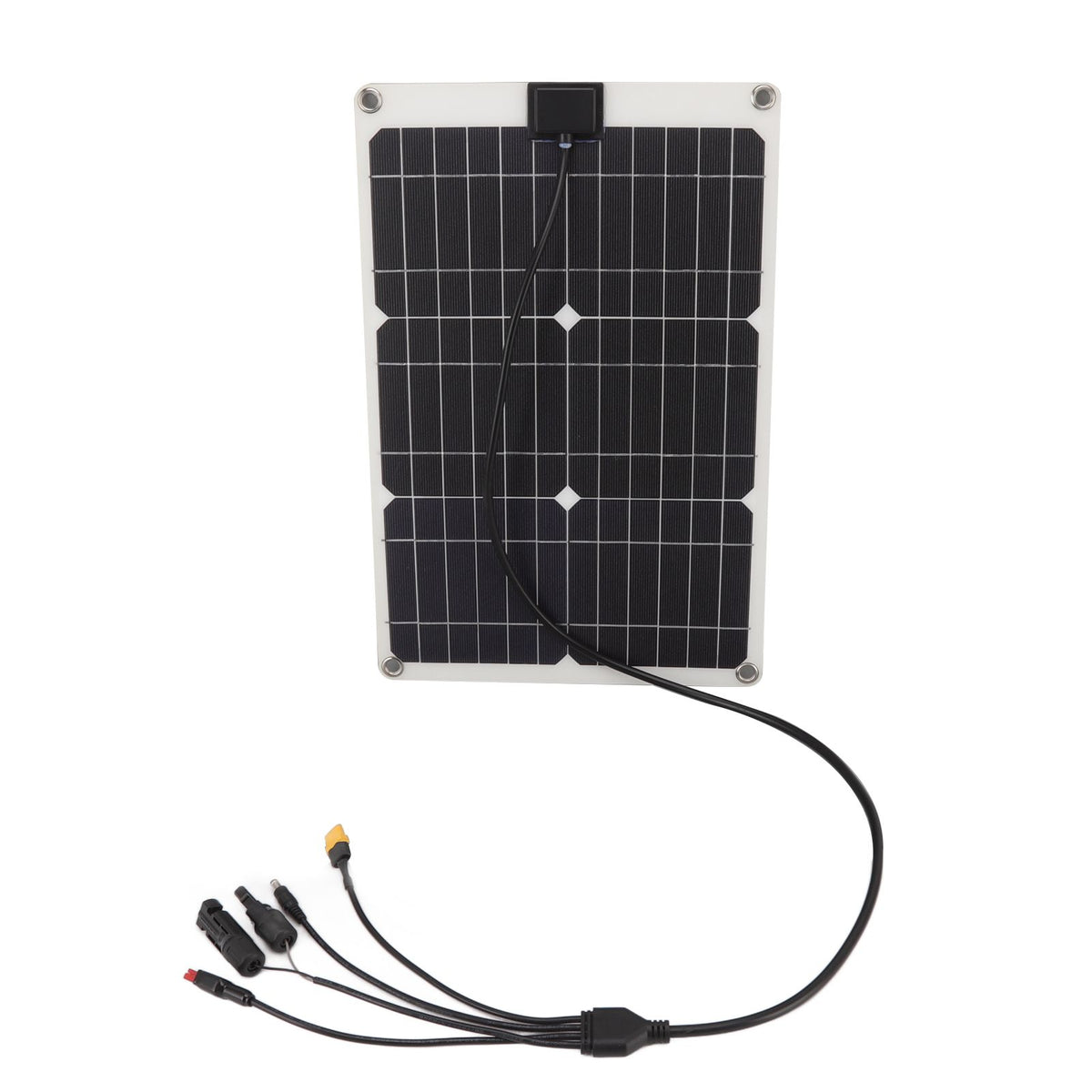 Solar Battery Panel 50W 4 Connectors Monocrystalline Silicon High Efficiency Portable Solar Charger Panel 18V Output