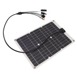 Solar Battery Panel 50W 4 Connectors Monocrystalline Silicon High Efficiency Portable Solar Charger Panel 18V Output - Side View