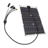 Solar Battery Panel 50W 4 Connectors Monocrystalline Silicon High Efficiency Portable Solar Charger Panel 18V Output